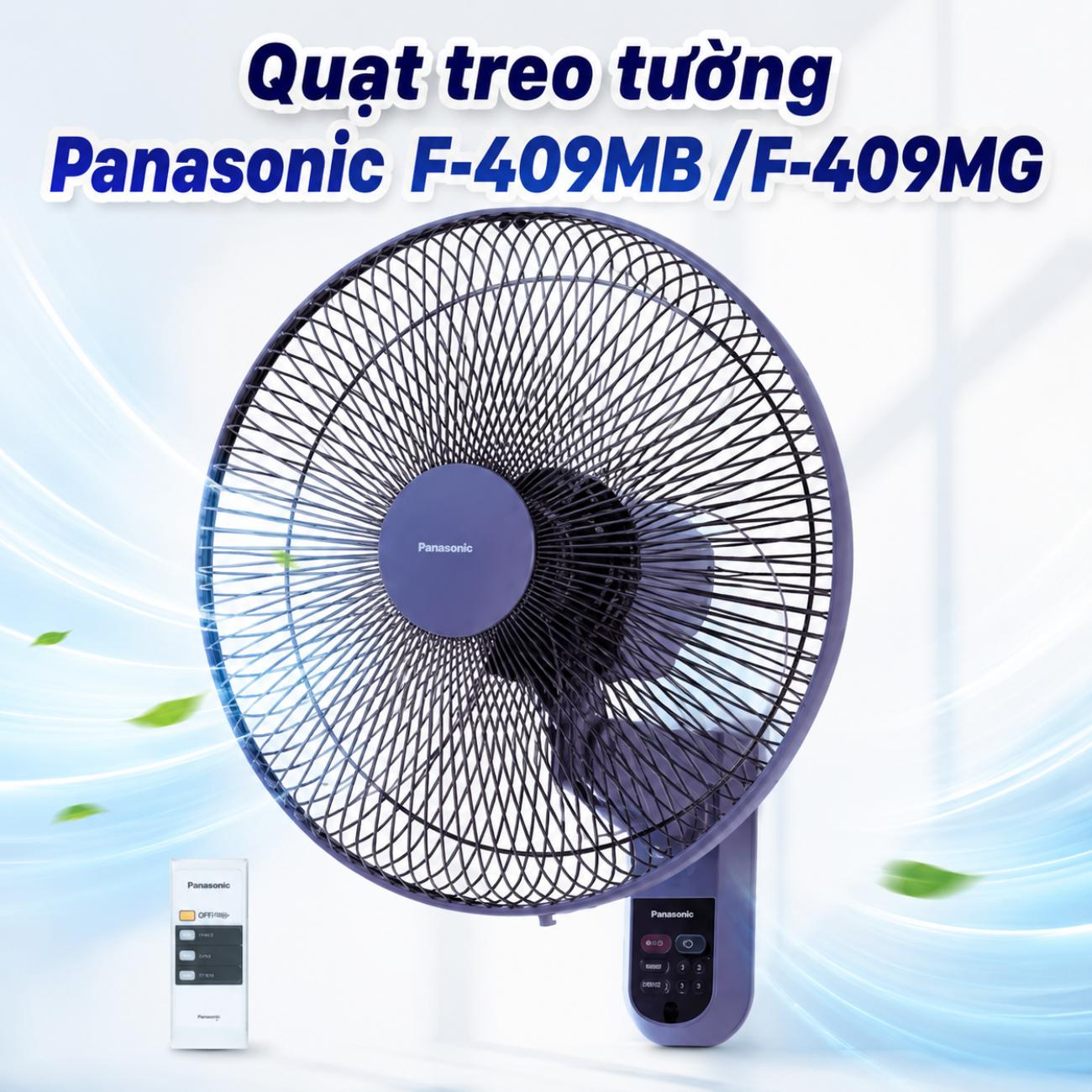 Quạt treo tường Panasonic F-409MB / F-409MG 51W đường kính 40cm có remote