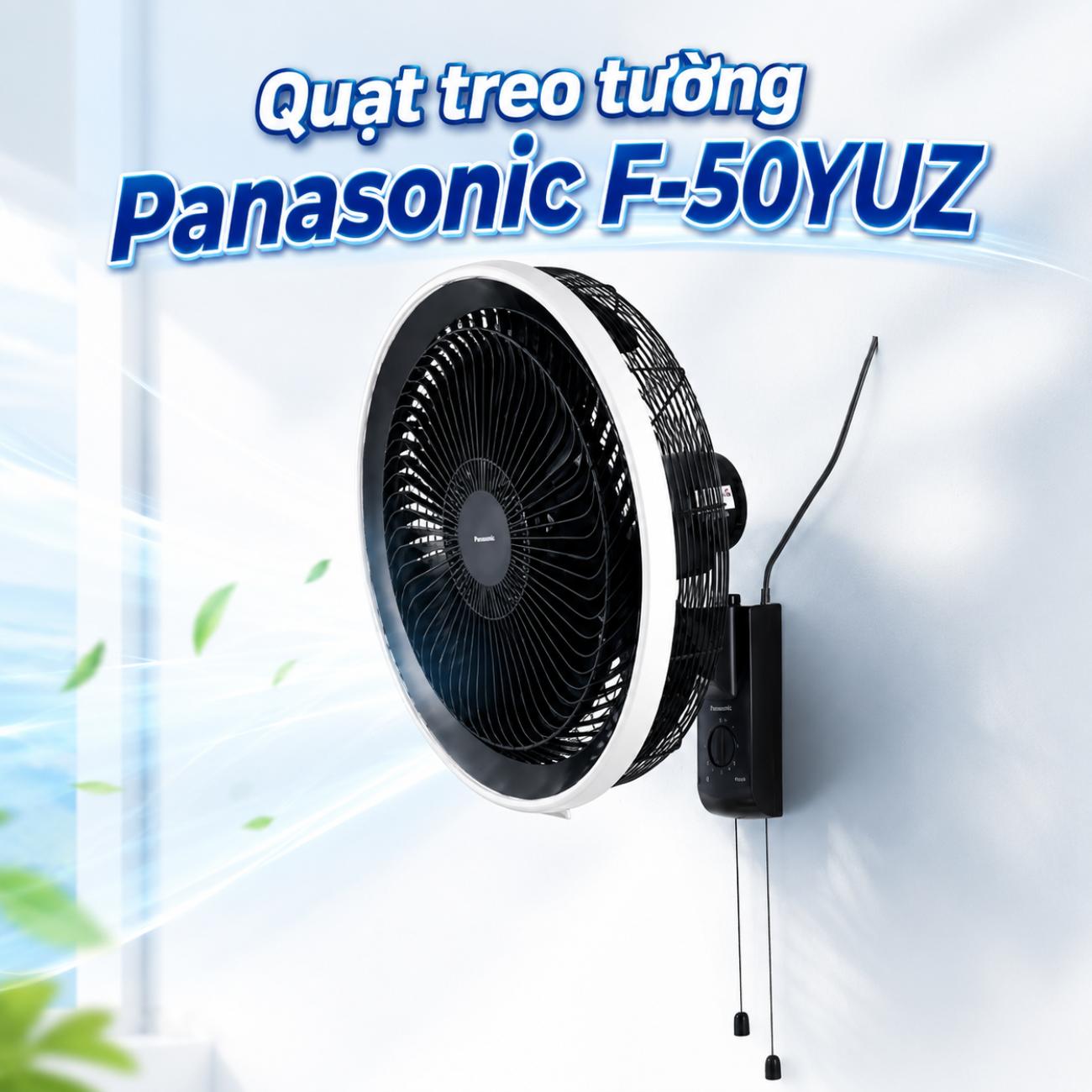Quạt treo tường Panasonic F-50YUZ màu đen 53–63W đường kính 50cm