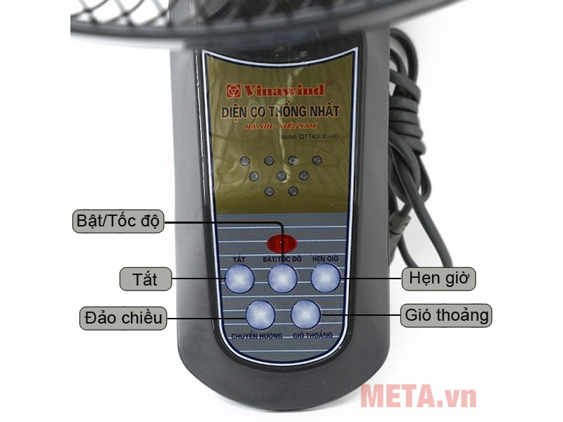 Quạt treo tường Vinawind 400X-HĐ có điều khiển