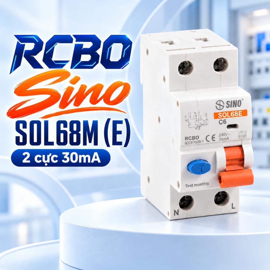 RCBO Sino SOL68M (E) 2 cực 30mA