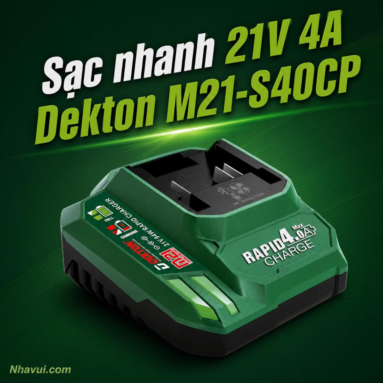 Sạc nhanh Dekton M21-S40CP 21V 4A