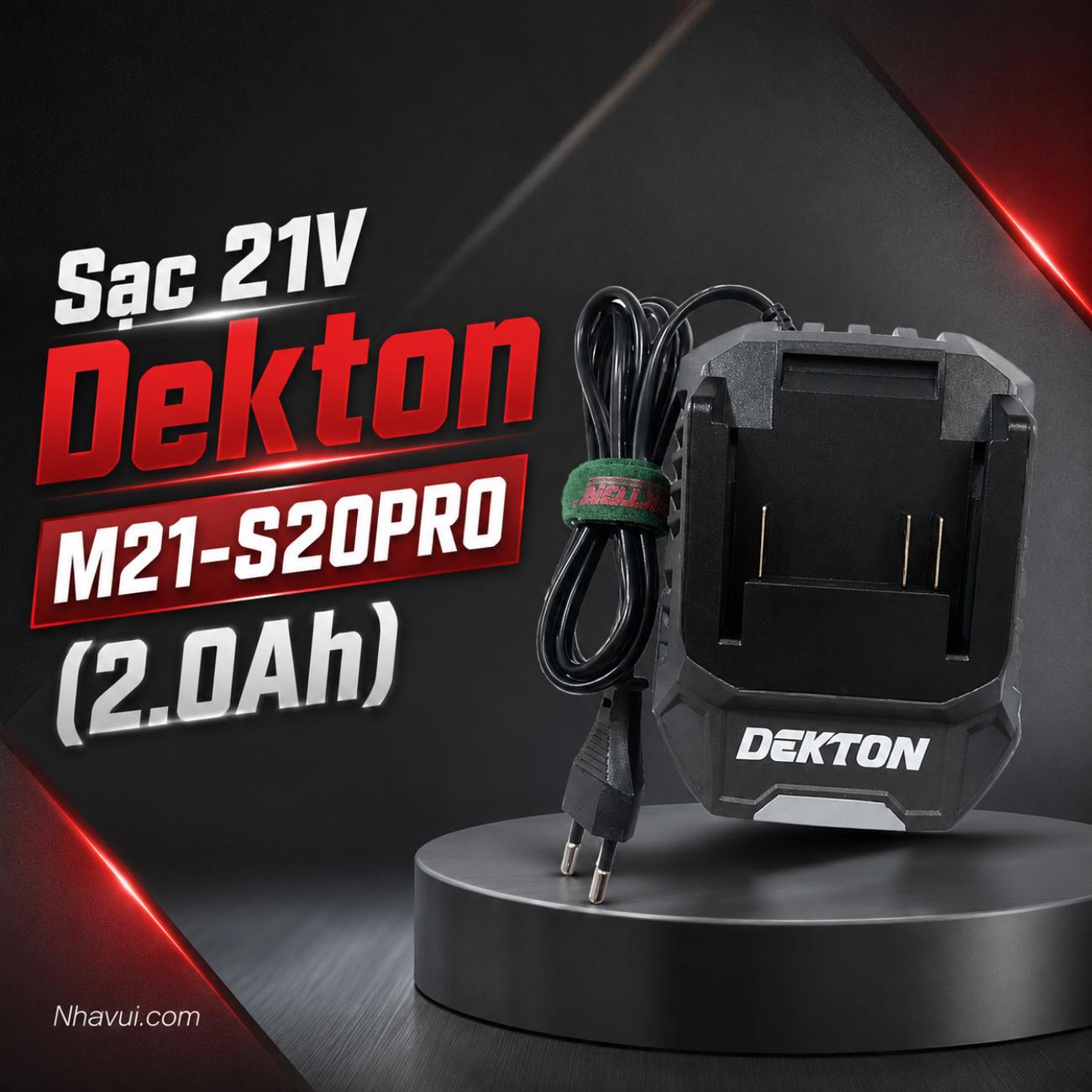 Sạc pin 21V Dekton M21-S20PRO 2A