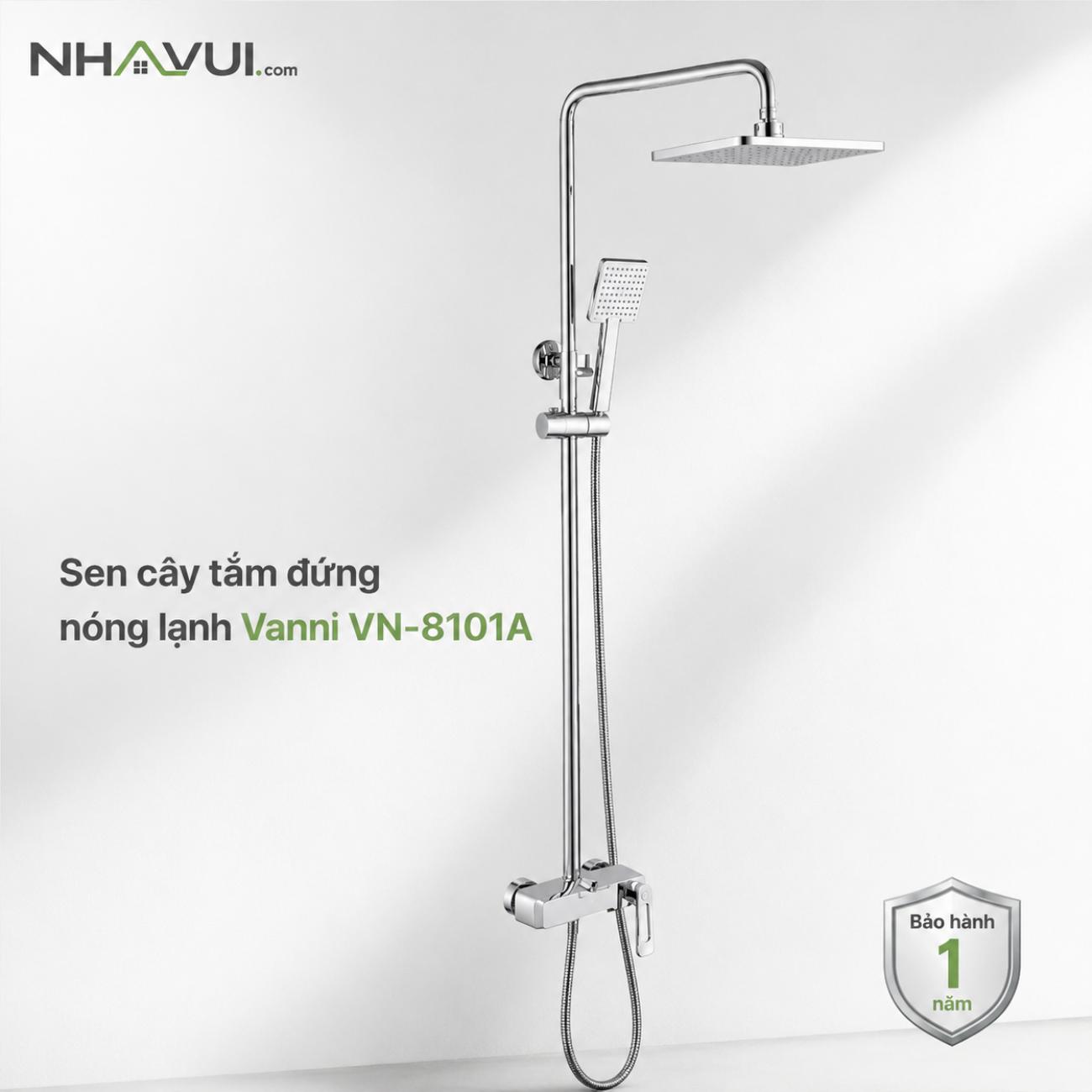 Sen cây tắm đứng nóng lạnh Vanni VN-8101A 3 chế độ đồng thau mạ chrome