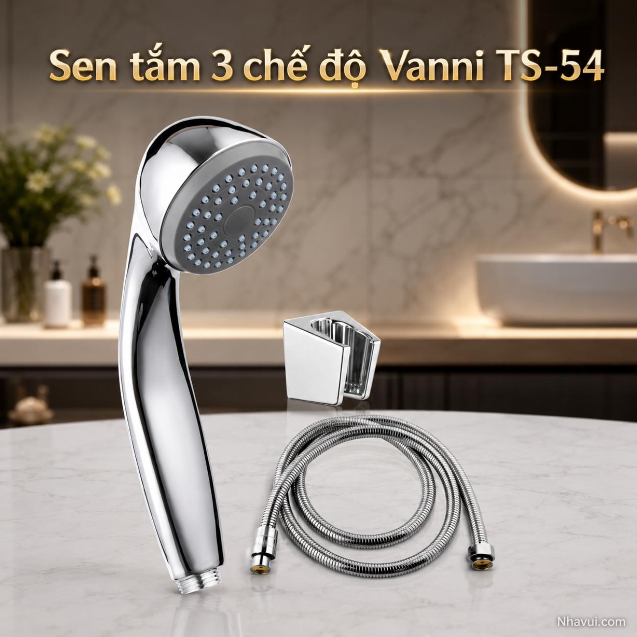 Sen tắm 3 chế độ Vanni TS-54 tay sen cong ABS