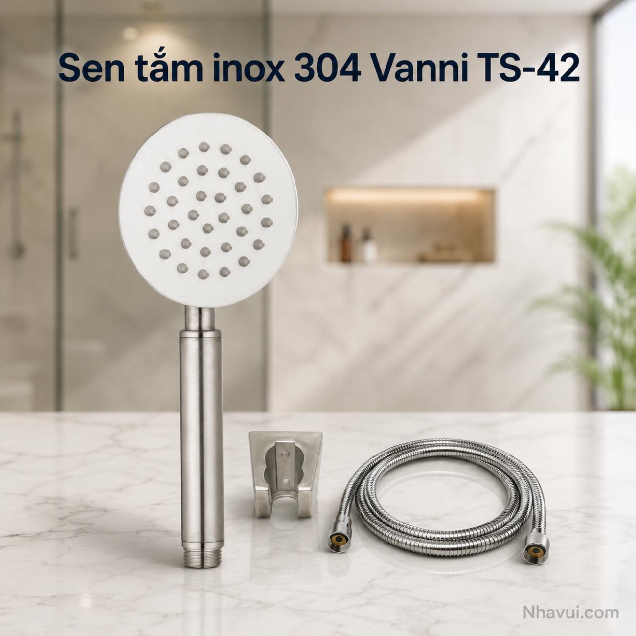 Sen tắm inox 304 Vanni TS-42 1 chế độ