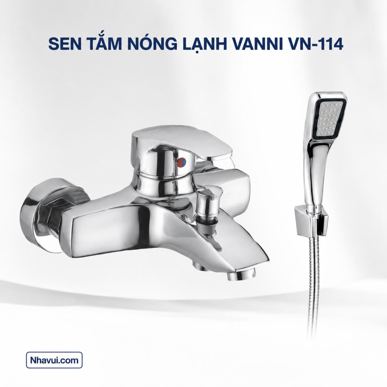 Sen tắm nóng lạnh Vanni VN-114 đồng thau mạ crome