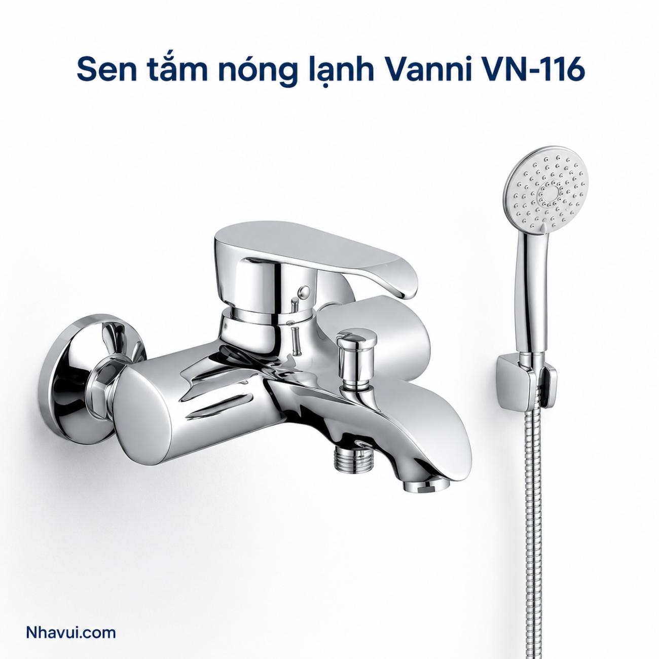 Sen tắm nóng lạnh Vanni VN-116 đồng thau mạ chrome
