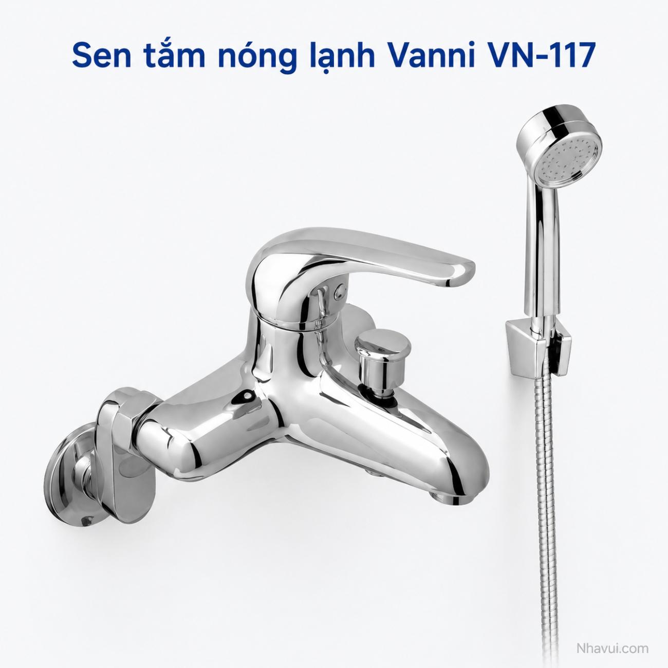 Sen tắm nóng lạnh Vanni VN-117 đồng thau mạ crome