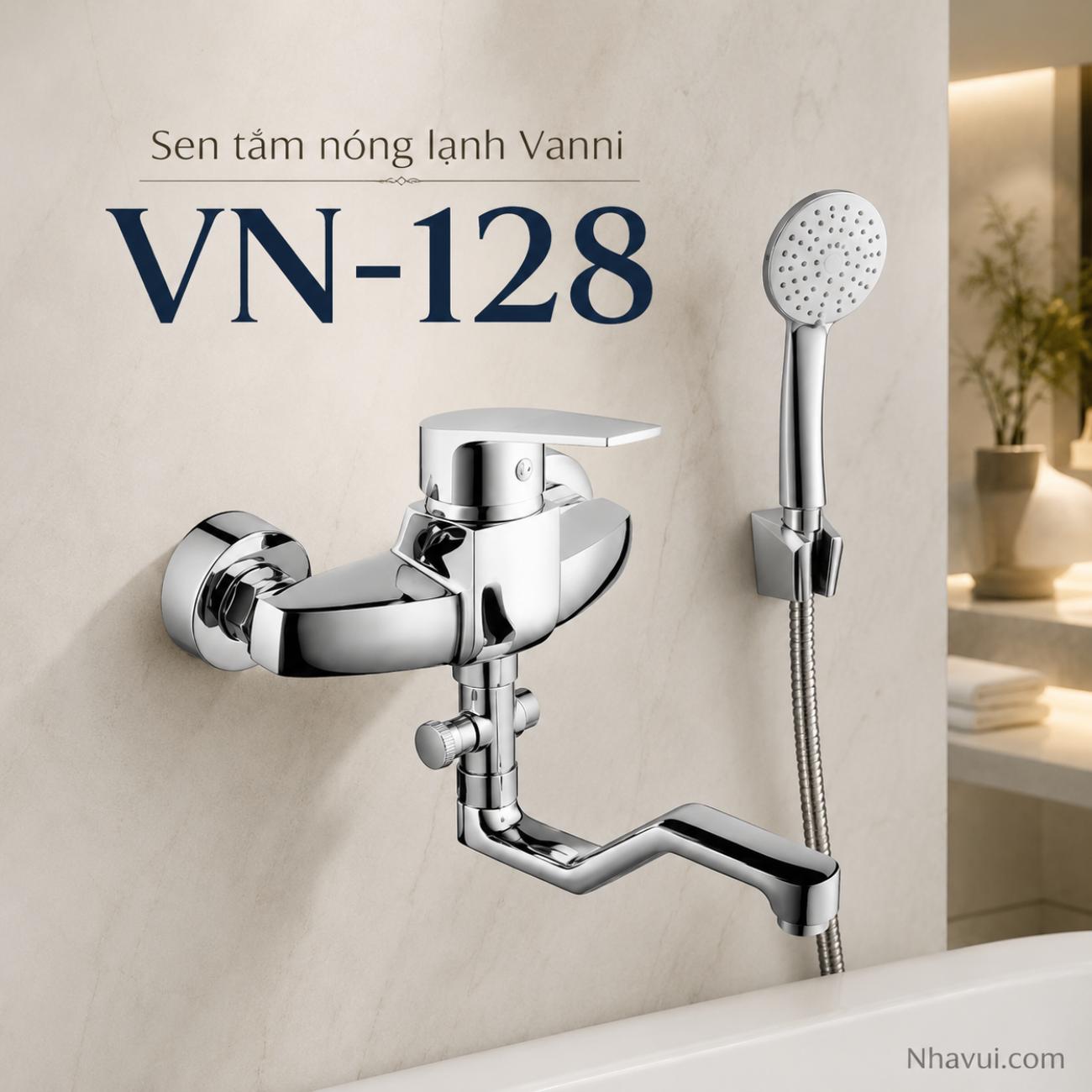 Sen tắm nóng lạnh Vanni VN-128 đồng thau mạ crome