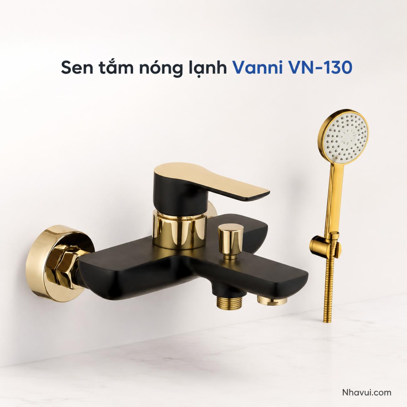 Sen tắm nóng lạnh Vanni VN-130 chất liệu đồng thau sơn tĩnh điện 2 chế độ