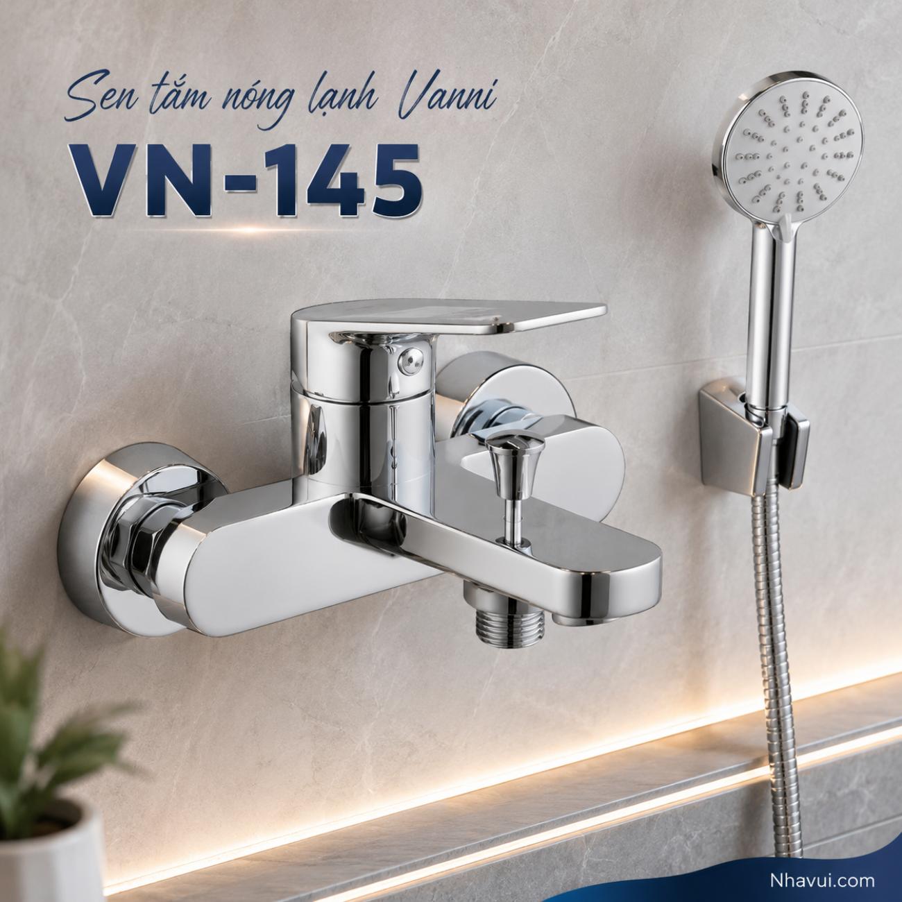Sen tắm nóng lạnh Vanni VN-145 đồng thau mạ crome