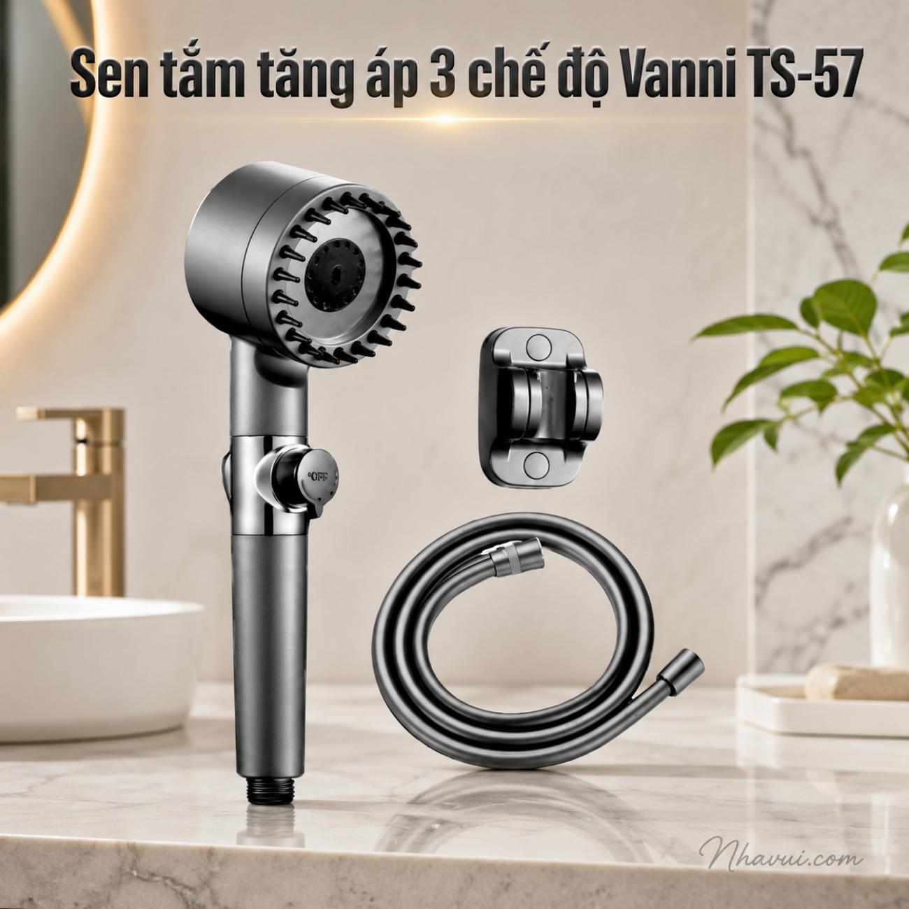 Sen tắm tăng áp 3 chế độ Vanni TS-57