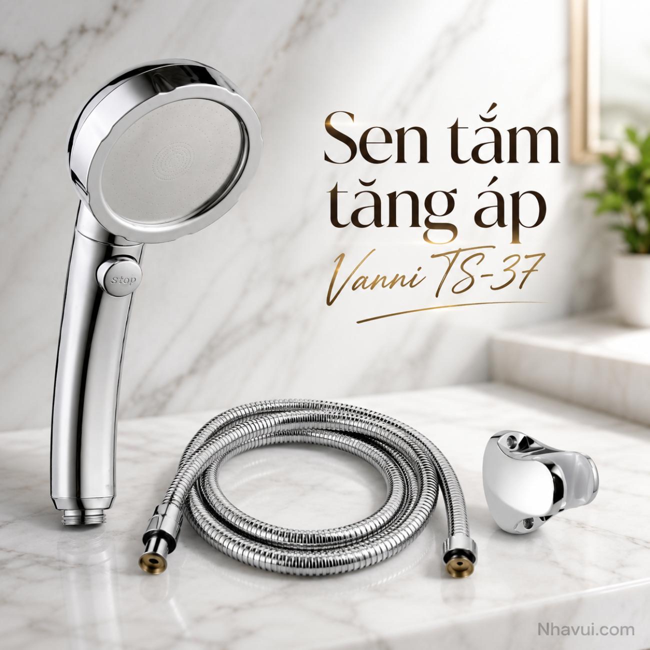 Sen tắm tăng áp Vanni TS-37 chỉnh massage inox