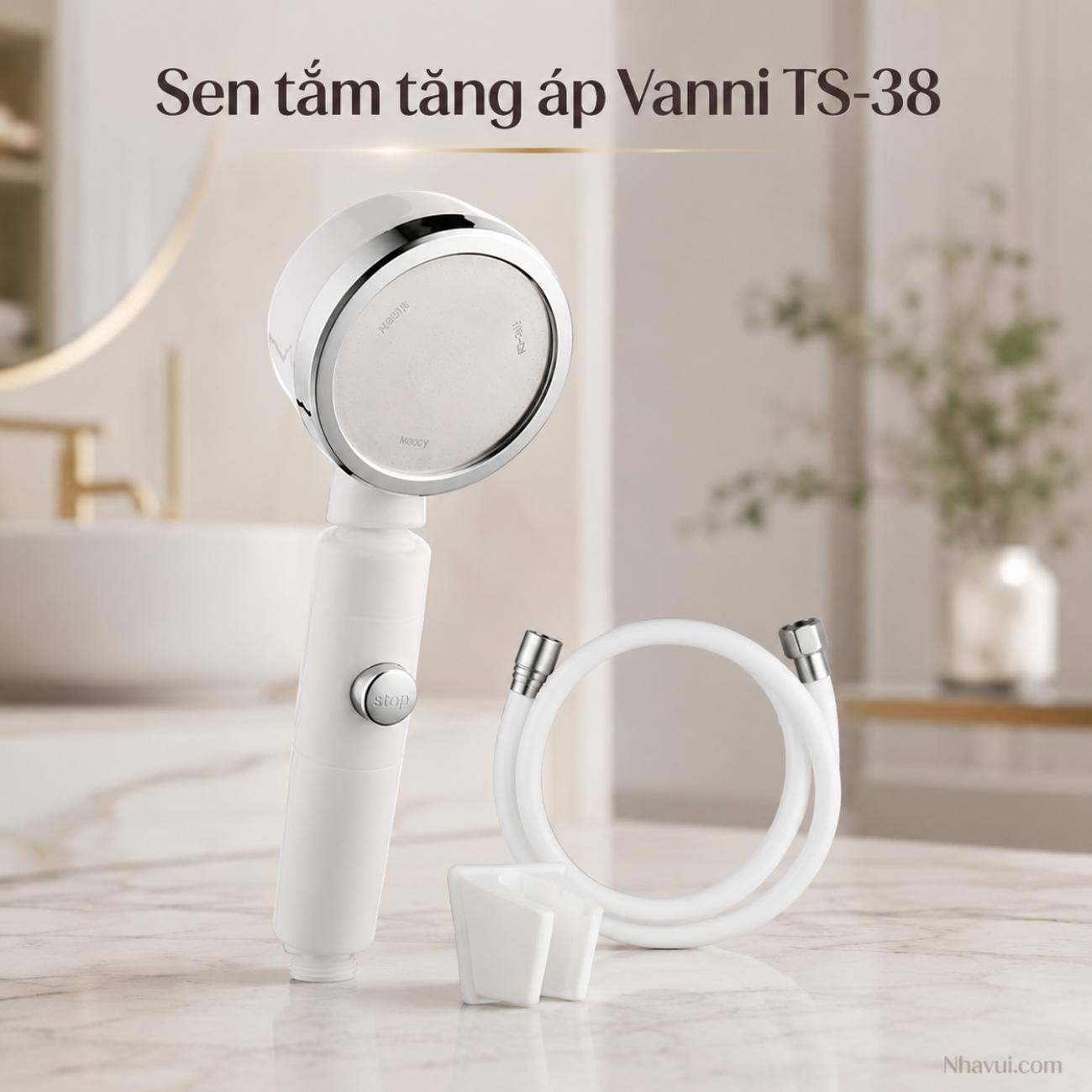 Sen tắm tăng áp Vanni TS-38 chỉnh massage ABS mạ crome