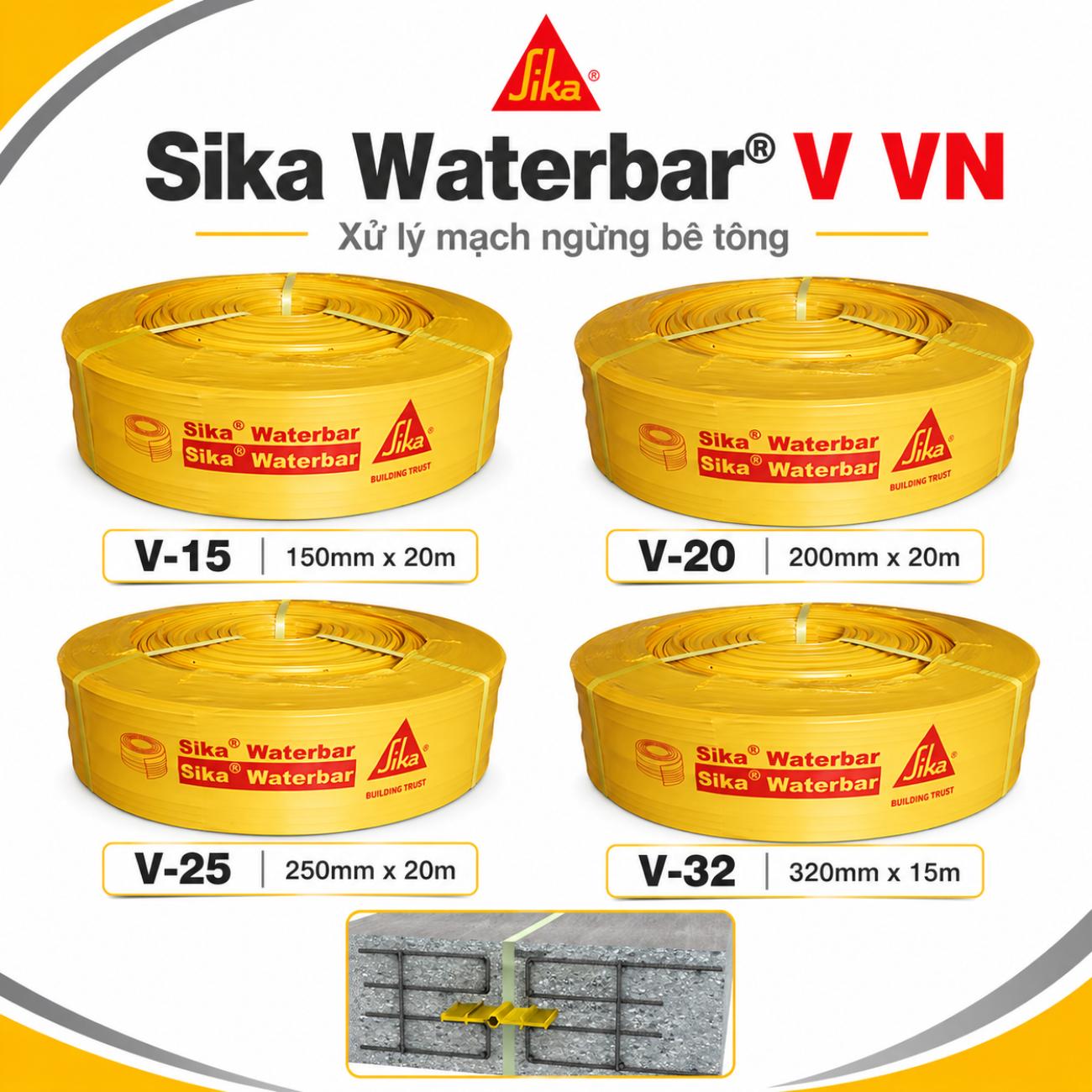 Sika Waterbar® V VN xử lý mạch ngừng bê tông