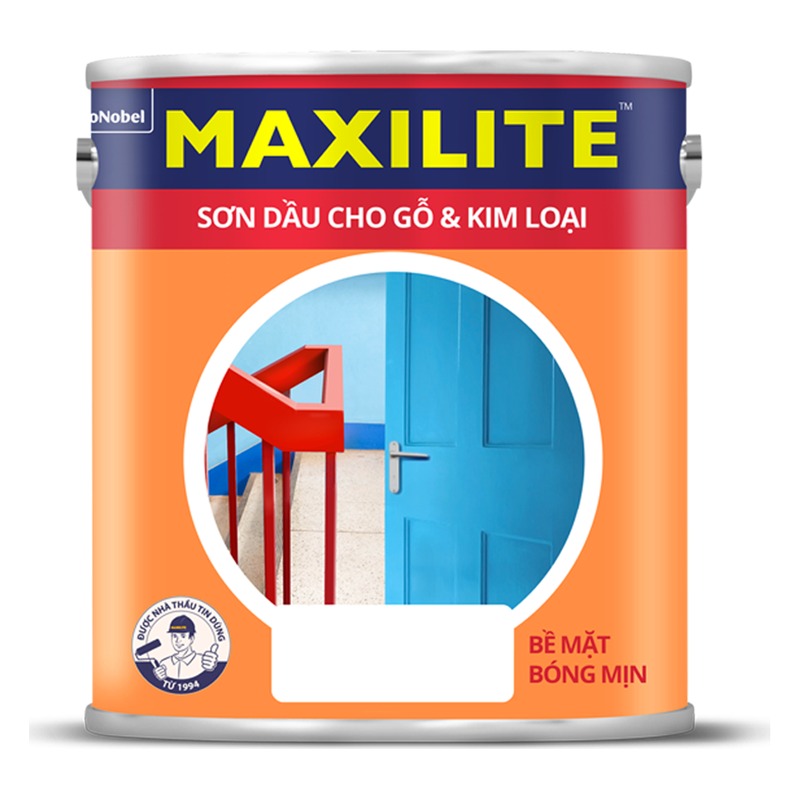 Sơn dầu gỗ và kim loại Maxilite A360 bóng mịn khô nhanh nội ngoại thất