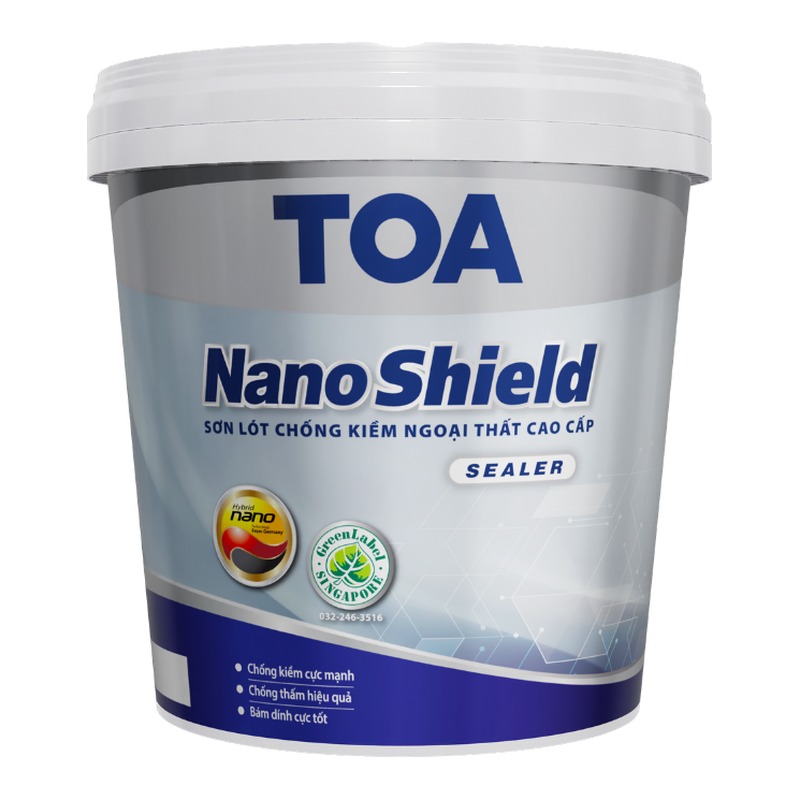 Sơn lót kháng kiềm ngoại thất TOA NanoShield Sealer bám dính cao kháng nước