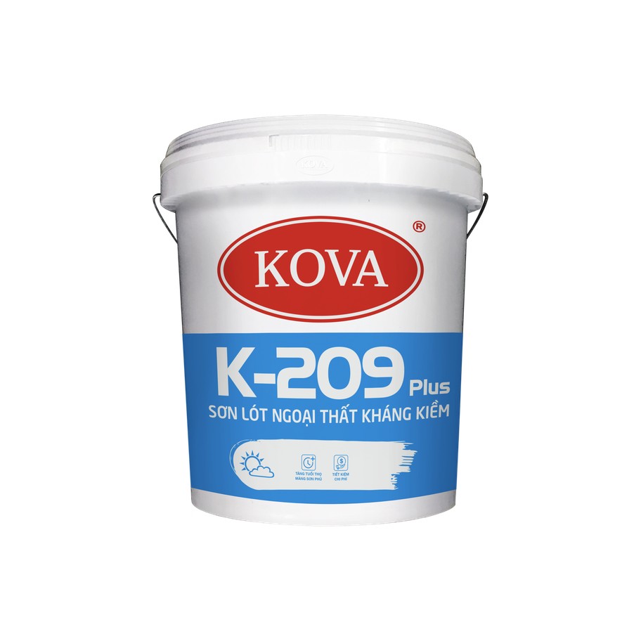 Sơn lót ngoại thất kháng kiềm KOVA K-209 chịu hơi nước mặn, phù hợp vùng biển