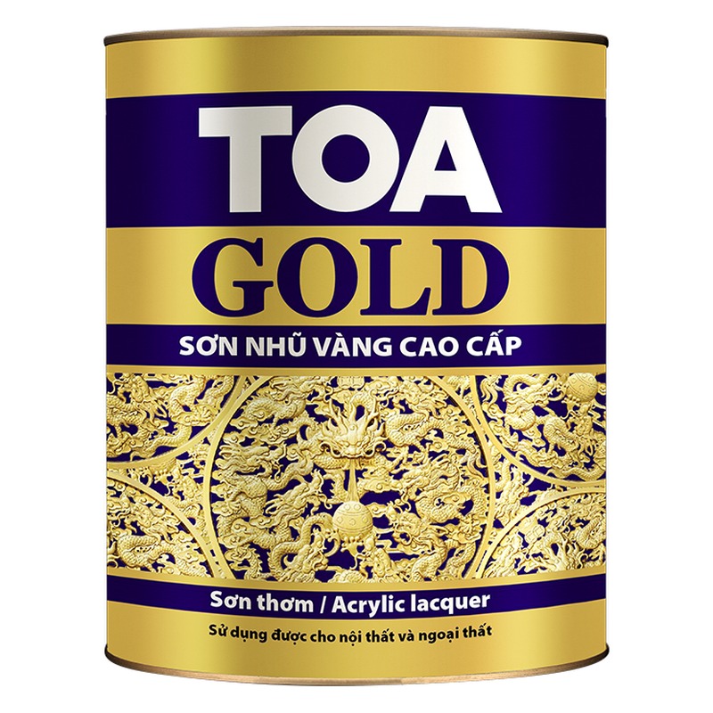 Sơn nhũ vàng gốc dầu TOA Gold Lacquer AU7900 bóng ánh kim nội ngoại thất