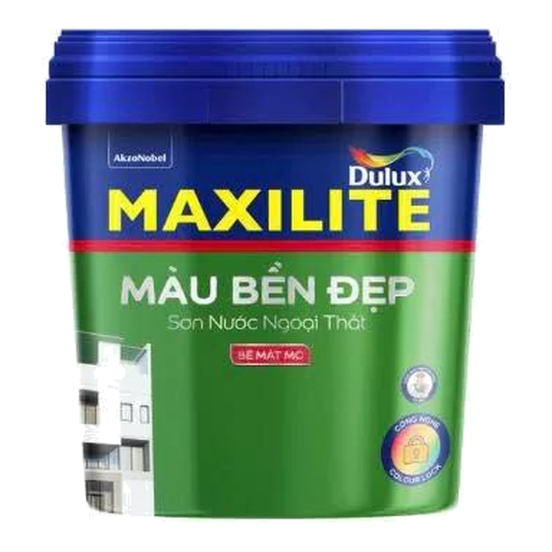 Sơn phủ ngoại thất Maxilite Màu Bền Đẹp M60 mờ công nghệ Colour Lock chống phai màu chống rêu mốc