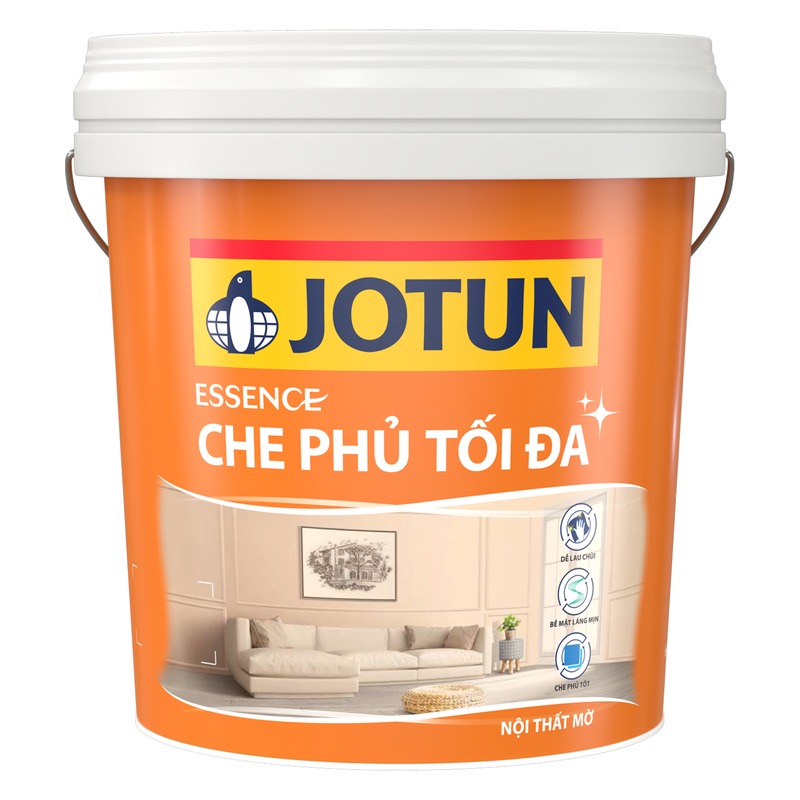 Sơn phủ nội thất Jotun Essence Che Phủ Tối Đa dễ lau chùi mờ