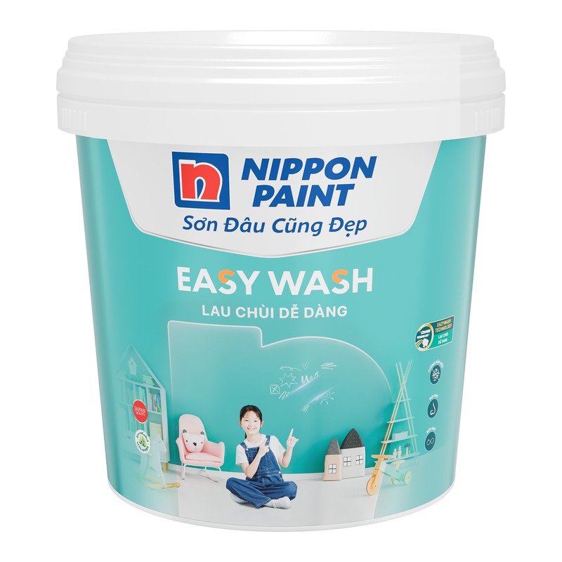Sơn phủ nội thất Nippon Easy Wash mờ dễ lau chùi chống nấm mốc