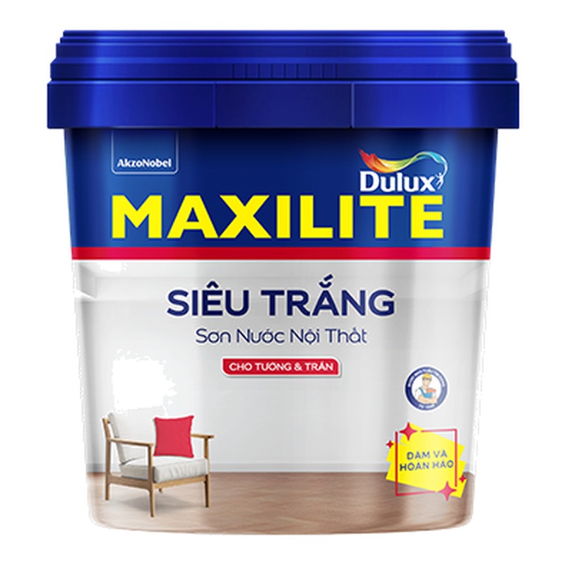 Sơn trần nhà Maxilite Siêu Trắng MT mờ cho tường và trần độ trắng cao chống bong tróc