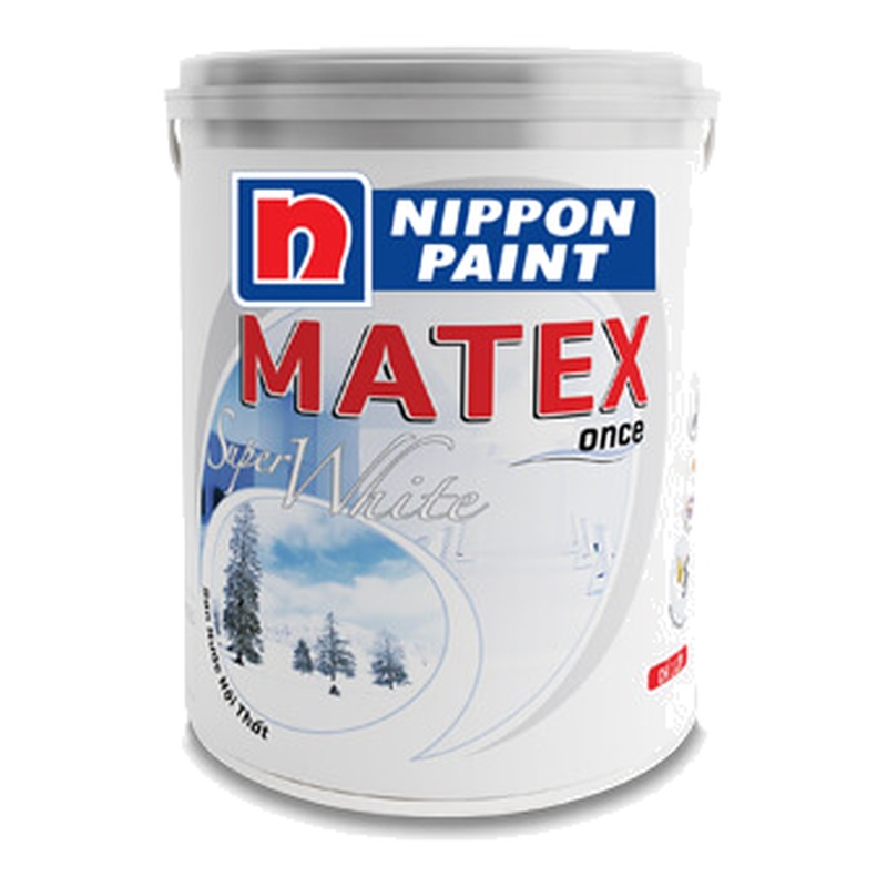 Sơn trần và tường nội thất Nippon Matex Super White mờ siêu trắng che phủ cao