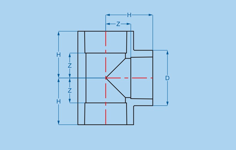Tê đều PP-R Bình Minh PN20 Ø20, Ø25, Ø32