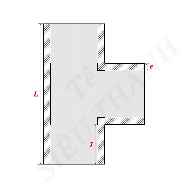 Tê đều uPVC Siêu Thành Ø21 – Ø114