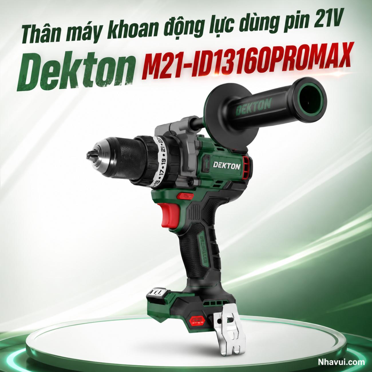 Thân máy khoan động lực dùng pin 21V Dekton M21-ID13160PROMAX
