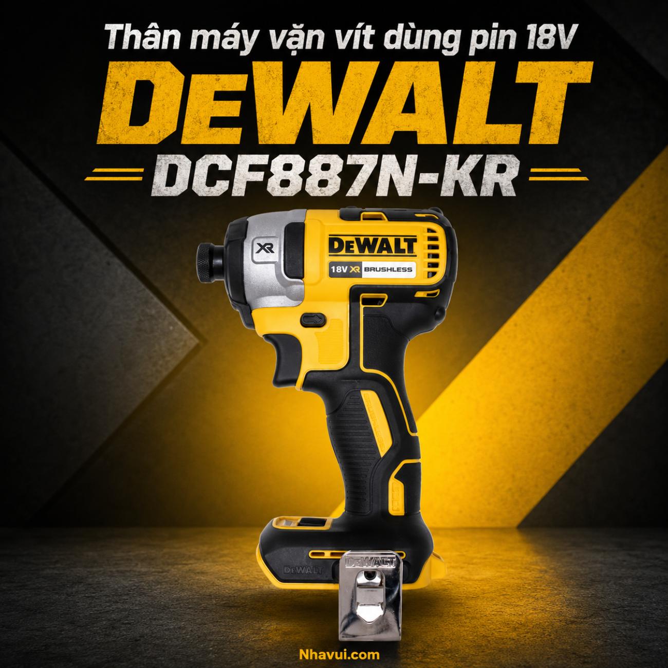 Thân máy vặn vít dùng pin 18V DeWALT DCF887N-KR (Chưa Pin & Sạc)