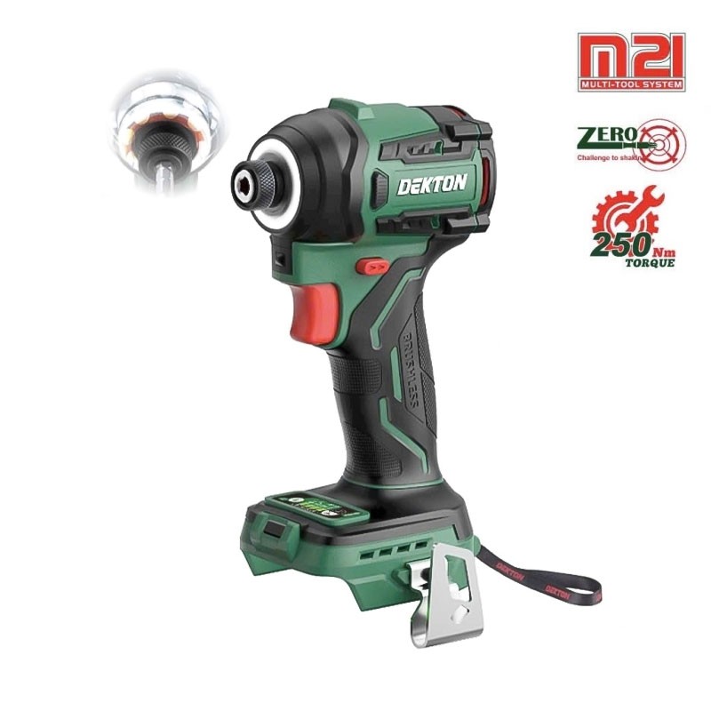 Thân máy vặn vít dùng pin Dekton M21-CV250PRO Gen 3 21V 250 Nm không chổi than (chưa gồm pin và sạc)