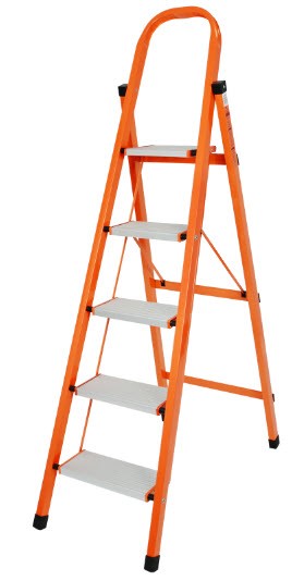 Thang ghế 5 bậc Nikawa NKS-05 khung thép, bậc nhôm