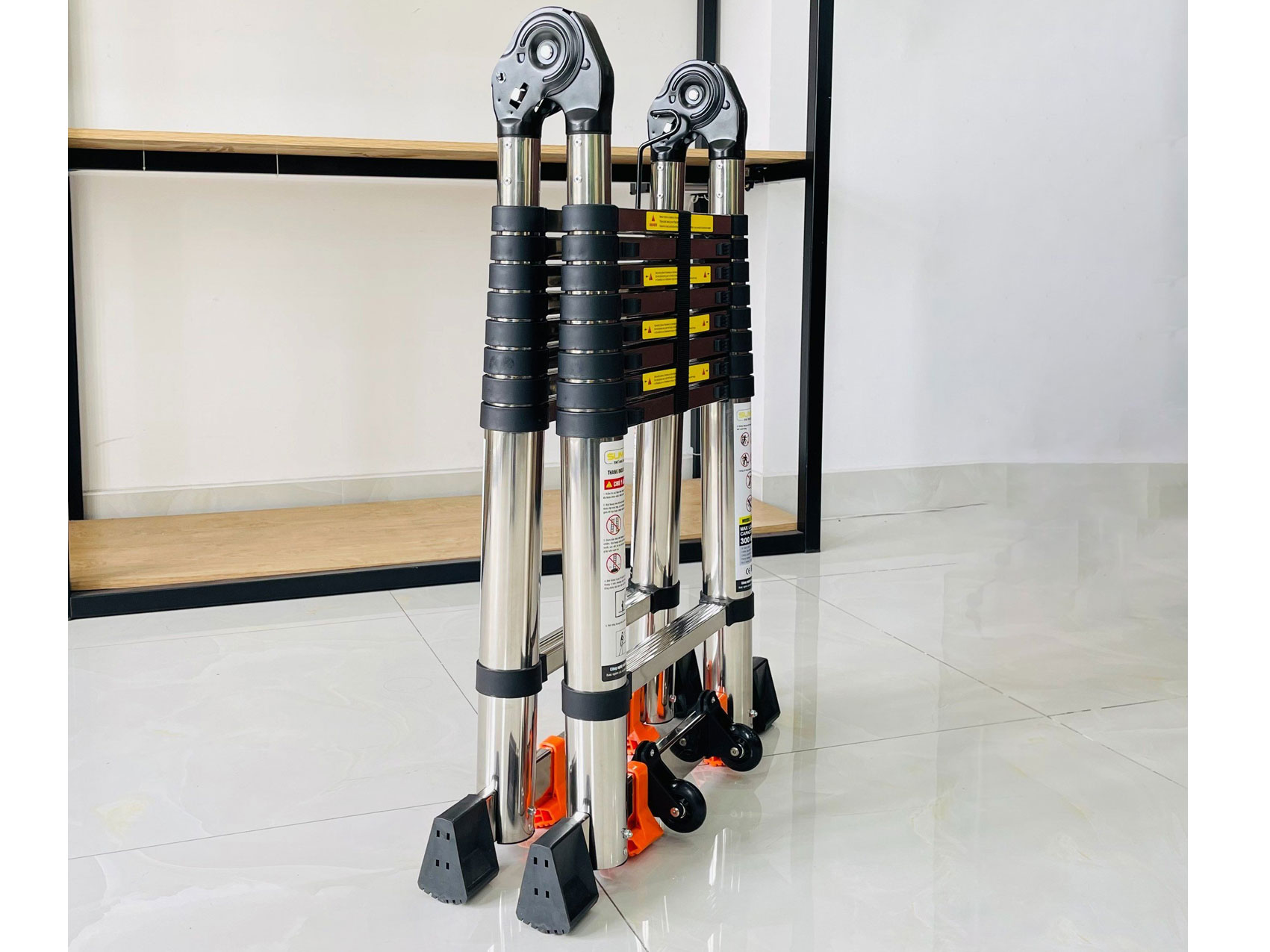 Thang inox rút chữ A Sumika TA220