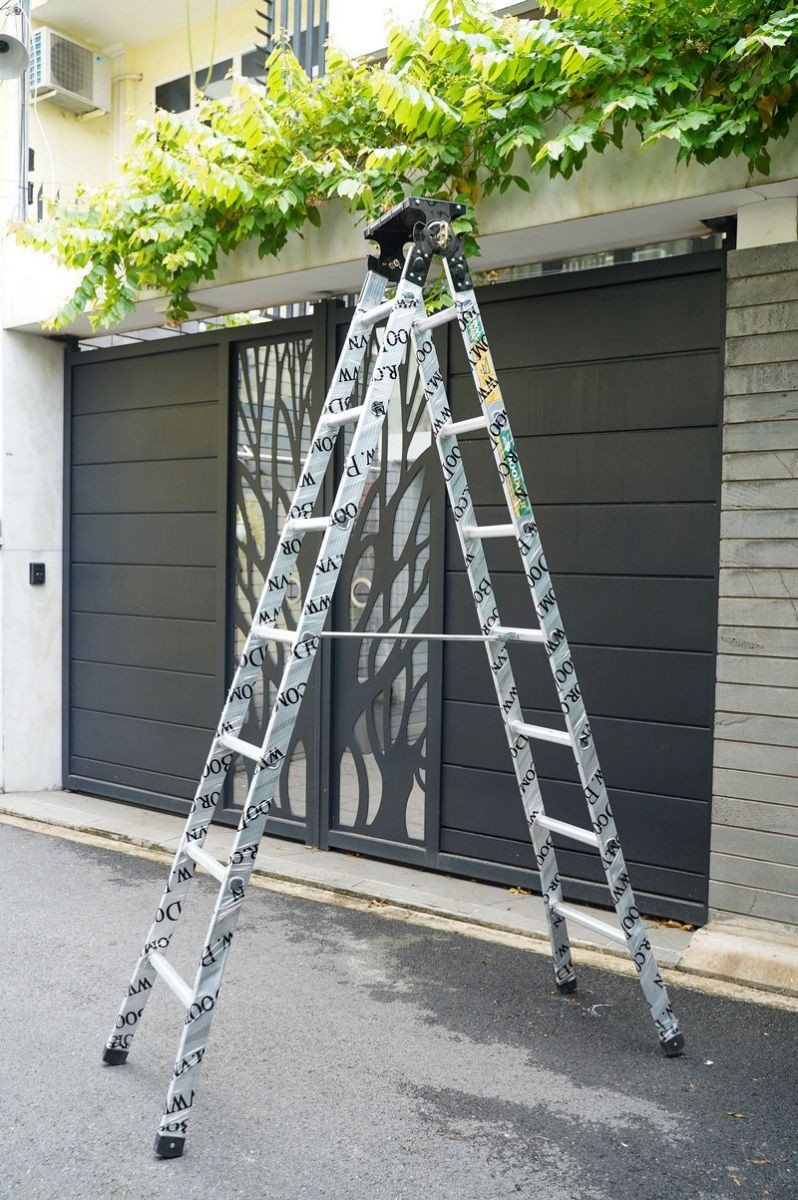 Thang nhôm chữ A Boodoor HM30 cao 3 m, 8 bậc