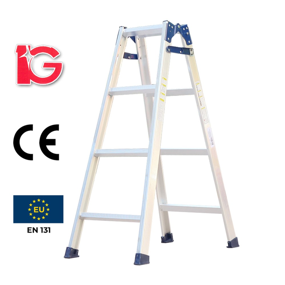 Thang nhôm chữ A IG WMT-04 2 × 4 bậc tải 100 kg