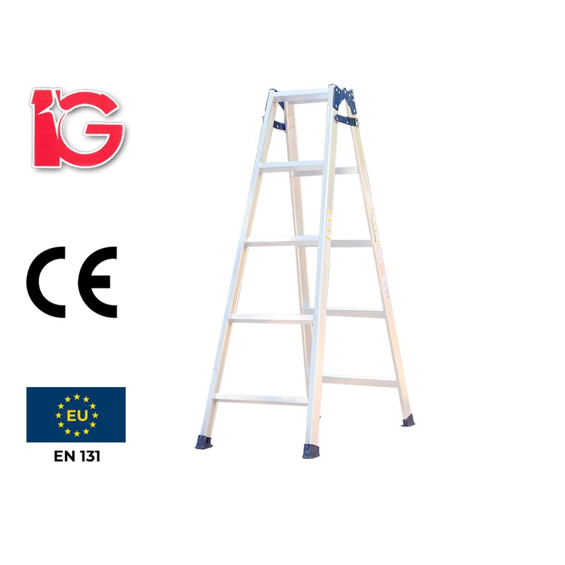 Thang nhôm chữ A IG WMT-05 2 × 5 bậc tải 100 kg