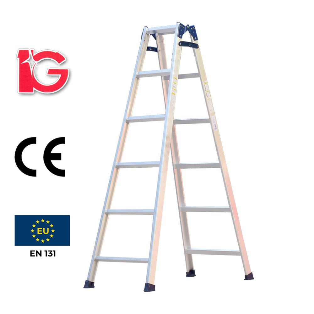 Thang nhôm chữ A IG WMT-06 2 × 6 bậc tải 100 kg