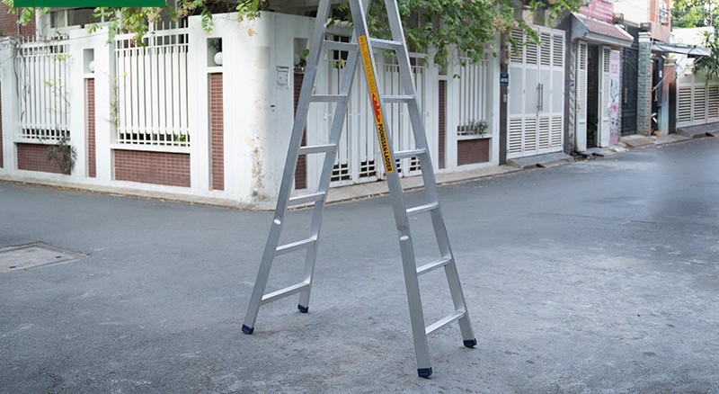 Thang nhôm chữ A khóa sập Poongsan OA-7 – chữ A 2,06 m, chữ I 4,29 m