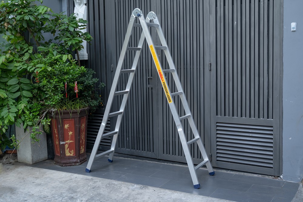 Thang nhôm chữ A khóa sập Poongsan OA-7 – chữ A 2,06 m, chữ I 4,29 m