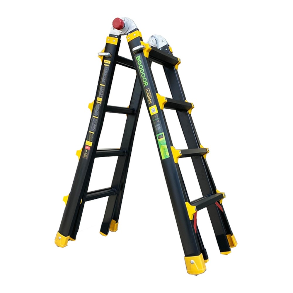 Thang nhôm rút chữ A đa năng Boodoor MS20 khóa 3 ngàm, duỗi thẳng 4 m