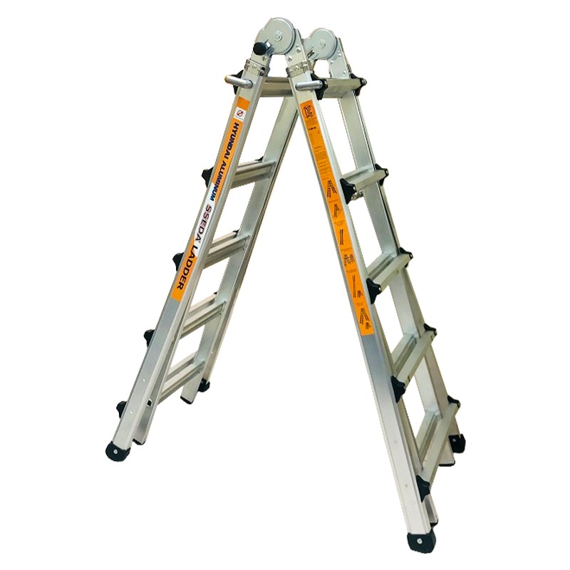 Thang nhôm rút đa năng Hyundai LS-45 – chữ A 1,6–2,7 m, chữ I 3,2–5,6 m