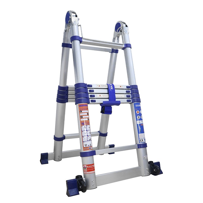 Thang nhôm rút đôi chữ A Nikawa NK-38AI-PRI – chữ A 1,9 m, chữ I 3,8 m