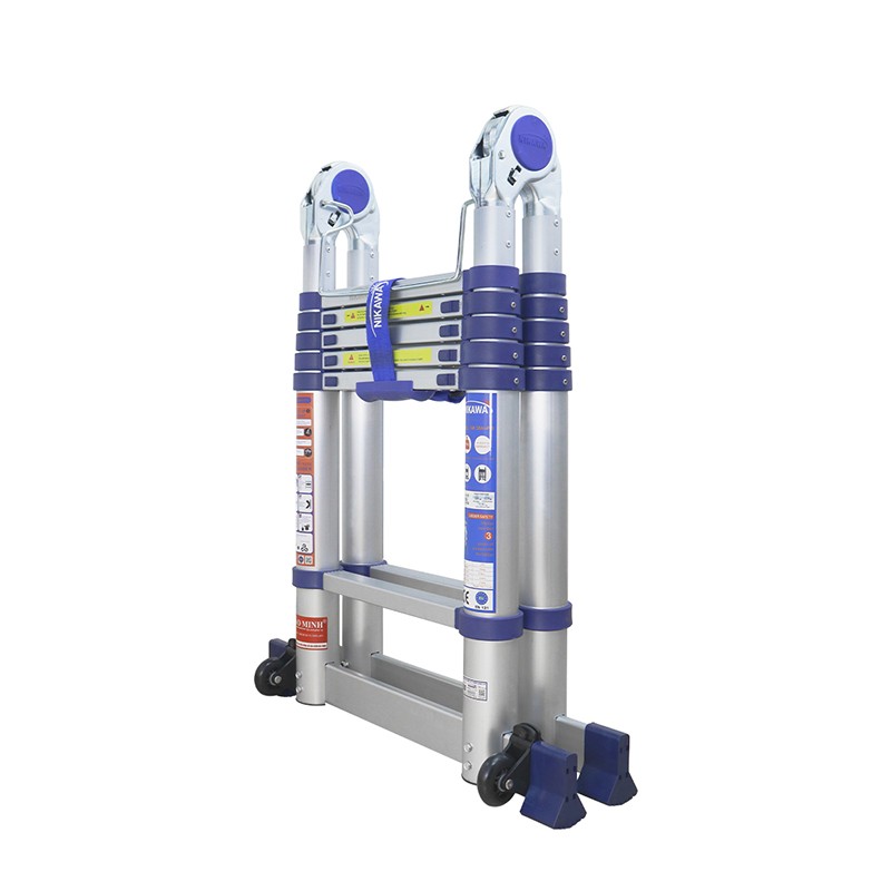 Thang nhôm rút đôi chữ A Nikawa NK-38AI-PRI – chữ A 1,9 m, chữ I 3,8 m