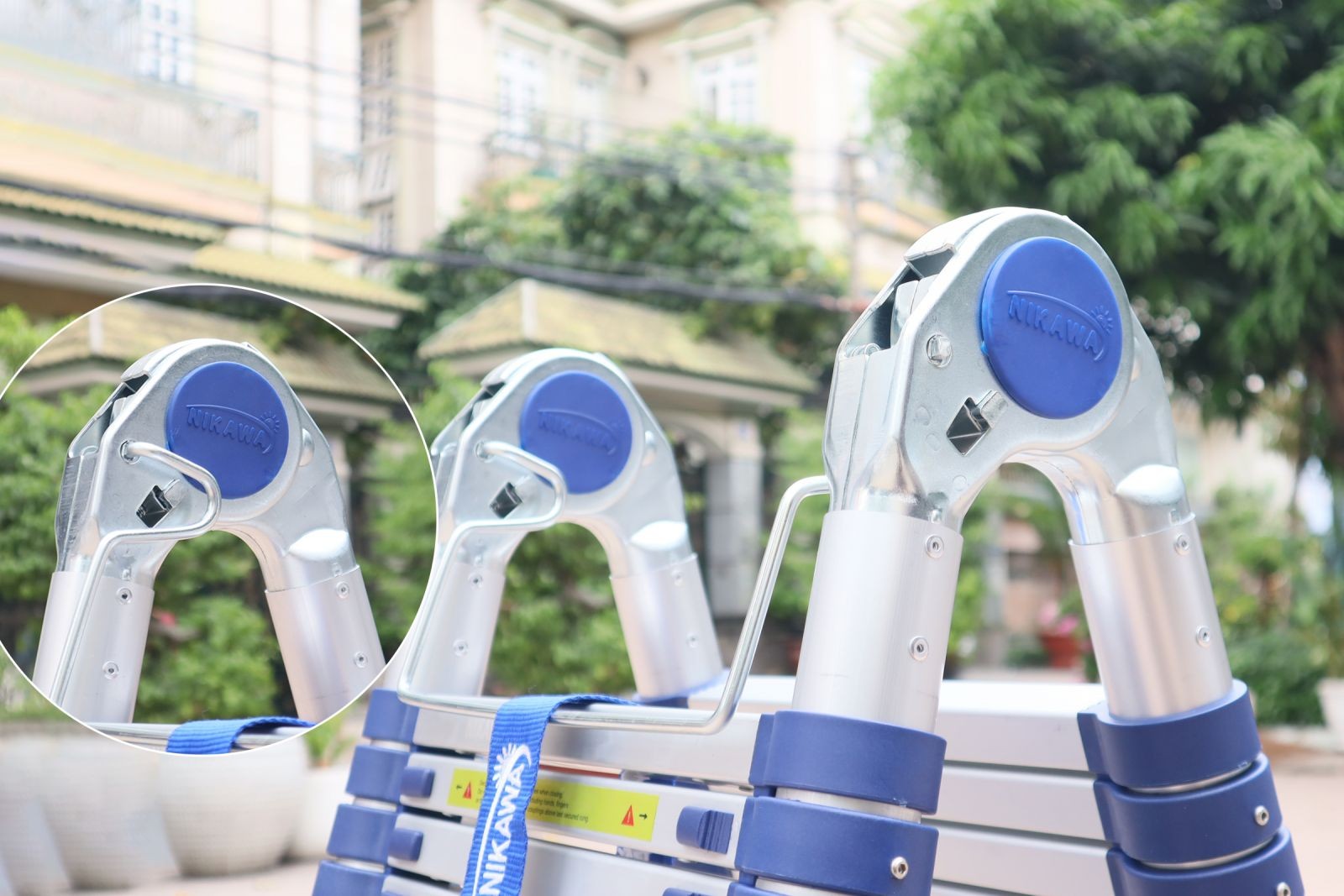 Thang nhôm rút đôi chữ A Nikawa NK-38AI-PRI – chữ A 1,9 m, chữ I 3,8 m