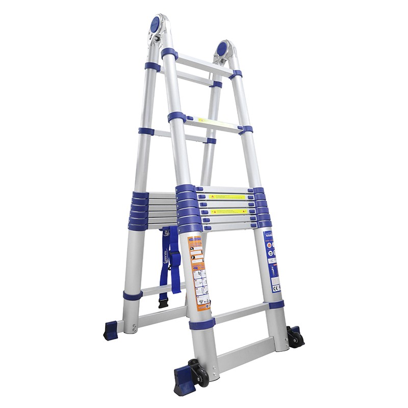 Thang nhôm rút đôi Nikawa NK-56AI-PRI – chữ A 2,7 m, chữ I 5,6 m, tải 150 kg