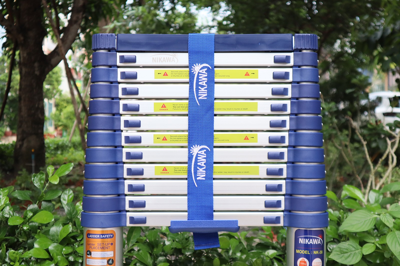 Thang nhôm rút đơn Nikawa NK-38 cao 3,8 m, 13 bậc, tải 150 kg
