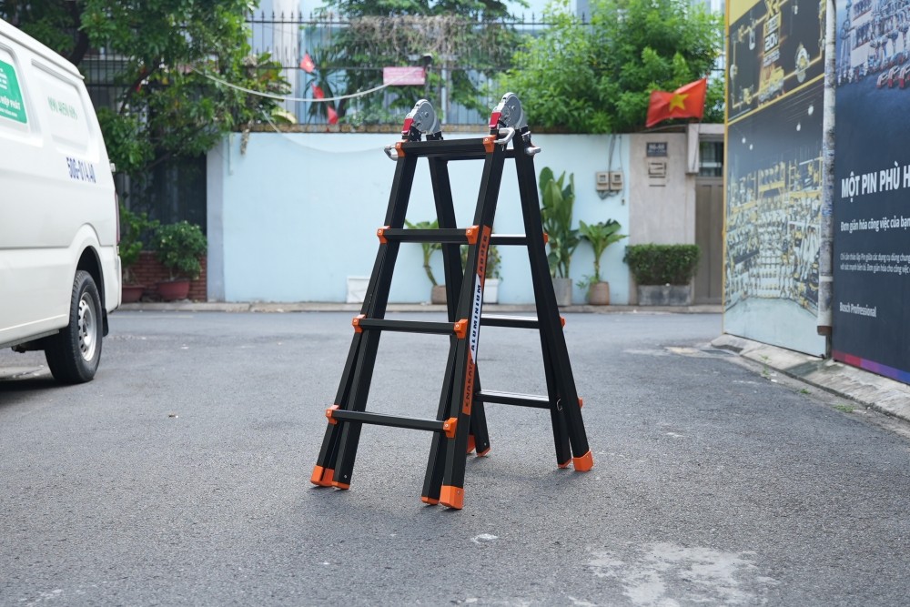 Thang nhôm rút trượt đa năng Nakata TY4B chữ A 2 m, chữ I 4 m