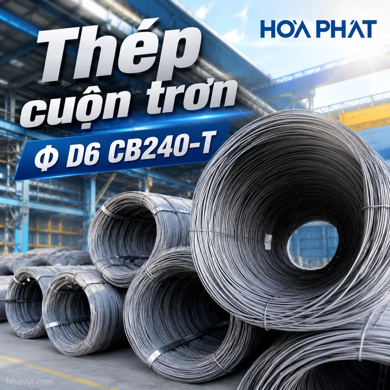 Thép cuộn trơn Φ D6 Hòa Phát CB240-T